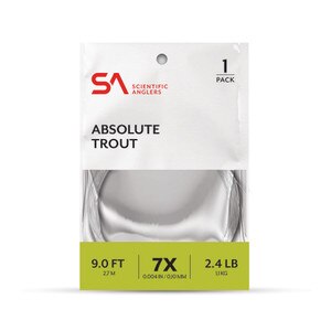 Scientific Anglers Absolute Trout Leader 7.5' 1Pack in Clear